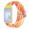 KALEBOL KLB-BZNL-001 For Huawei Band 8 Strap Adjustable Braided Nylon Watch Band - Colorful Orange For Discount