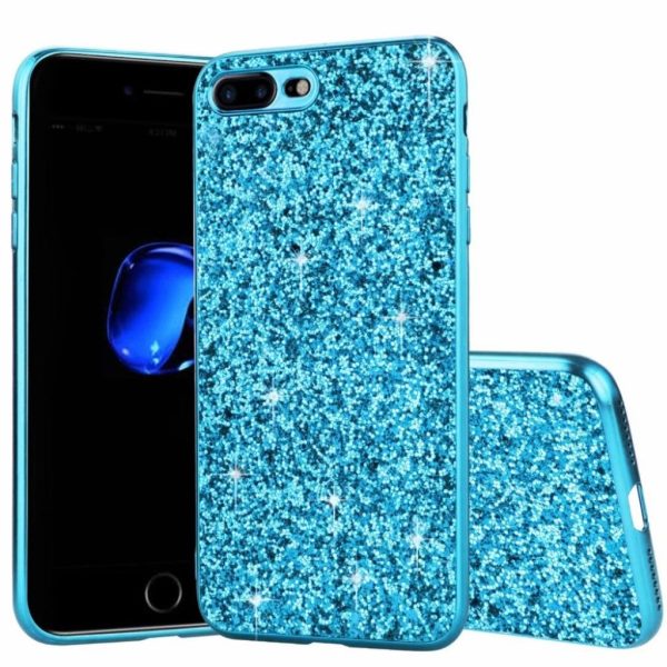 Glitter iPhone SE 2020 case - Blue Online