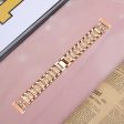 Fitbit Sense 2   Versa 4 rhinestone stainless steel strap - Rose Gold For Discount