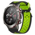 Huami Amazfit Falcon   Garmin Fenix 7   6   5 Dual Color Watch Band Silicone Strap with 22mm Connector - Black+Green Hot on Sale