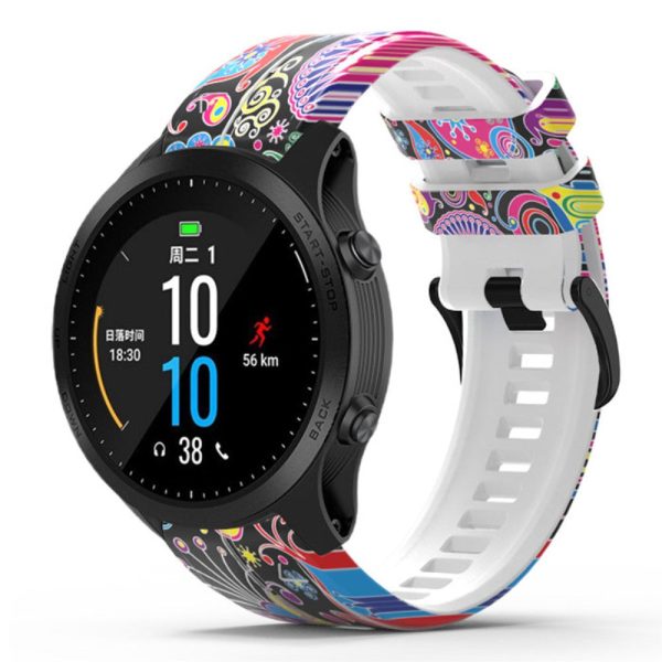 Silicone pattern style strap for Garmin   Amazfit and Coros watch - Multicolor Swirls Online