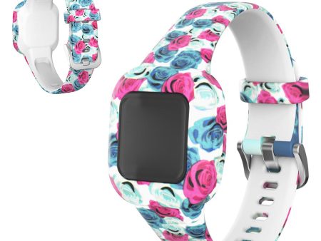 Garmin Vivofit Jr 3 pattern in silicone watch band - Flower Discount