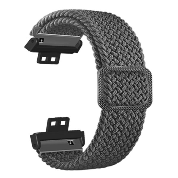 Huawei Watch Fit   Watch Fit Special Edition Watch Band Nylon Braided Elastic Wrist Strap - Grey For Sale