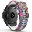 Silicone pattern style strap for Garmin   Amazfit and Coros watch - Multicolor Swirls Online