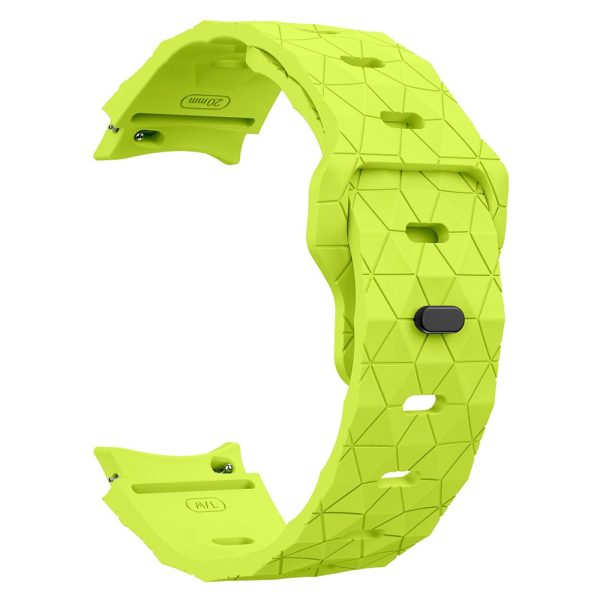 KALEBOL KLB-ZQWFKGJ-001 Samsung Galaxy Watch 4   5   6 Football Pattern Silicone Watch Strap Replacement Band - Lime Green Online now