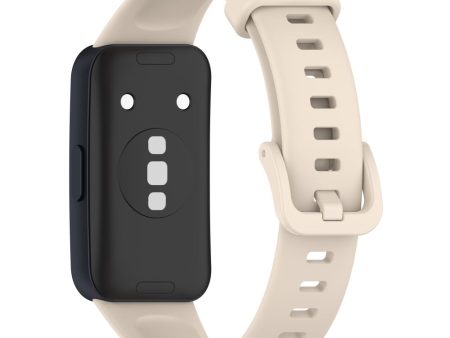 Huawei Band 8 Silicone Strap Waterproof Soft Watch Band - Ivory White Hot on Sale