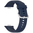 Huawei Watch Fit 3 Soft Silicone Strap Sport Watchbands Replacement with Silver Buckle - Midnight Blue Online