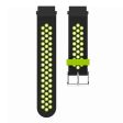 Huami Amazfit Falcon   Garmin Fenix 7   6   5 Dual Color Watch Band Silicone Strap with 22mm Connector - Black+Green Hot on Sale