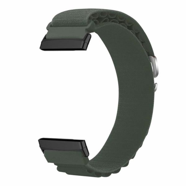 Fitbit Versa 4   Versa 3   Sense 2   Sense Watch Band Nylon Adjustable Wrist Strap - Army Green on Sale