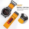 Garmin Tactix 7 AMOLED Edition   Tactix 7 Pro   QuickFit 26mm Watch Strap Nylon Sticker Wrist Band - Orange Supply