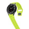 KALEBOL KLB-ZQWFKGJ-001 Samsung Galaxy Watch 4   5   6 Football Pattern Silicone Watch Strap Replacement Band - Lime Green Online now