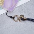 Leather phone lanyard pendant style strap - Dark Blue Online Hot Sale