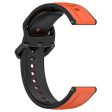 22mm Universal dual color silicone strap - Orange   Black For Sale