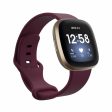 Fitbit Versa 3   Sense silicone watch band - Wine Red Size: L Online now