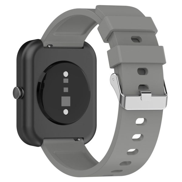 20mm Universal silicone strap with stainless steel buckle - Grey Online