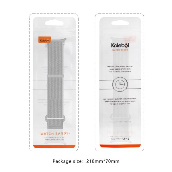 KALEBOL Samsung Galaxy Watch Ultra 47mm Watch Strap Breathable Nylon Sport Strap - Black+Grey Online now