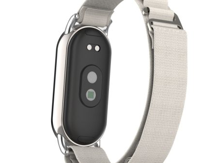 Xiaomi Smart Band 8 nylon strap with silver connector - Starlight on Sale