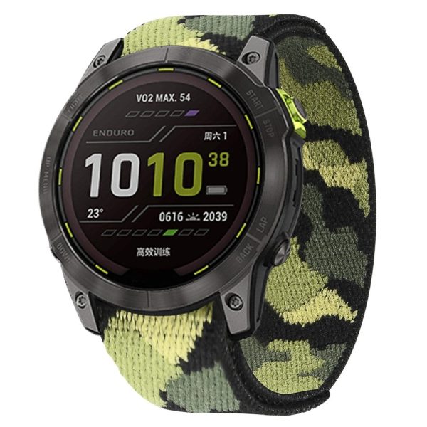 Nylon watch strap for Garmin and Coros watch - Camouflage Green on Sale