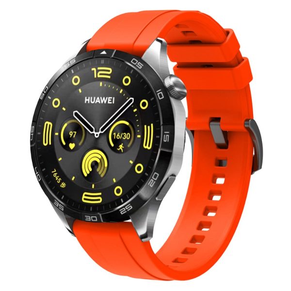 Huawei Watch GT 4 46mm Smart Watch Band 22mm Silicone Strap Replacement - Orange on Sale