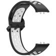 Samsung Galaxy Fit3 Silicone Watch Bands Dual-Color Wrist Straps Replacement Parts - Black+White Sale