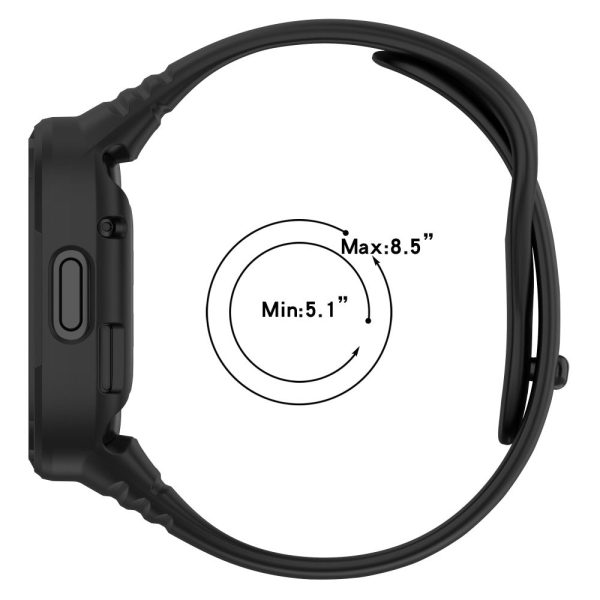 Xiaomi Redmi Watch 3 silicone strap with protective cover - Black on Sale