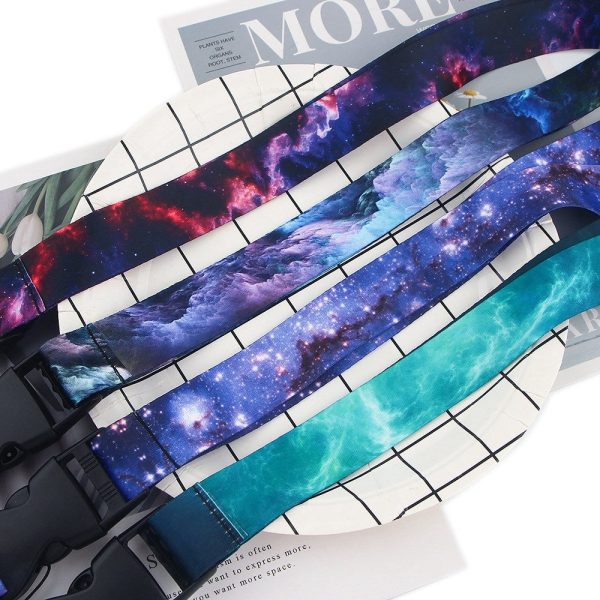 Universal starry sky style lanyard - Dark Blue Nebula For Sale