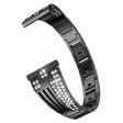 22mm Universal rhinestone decor watch strap - Black Supply