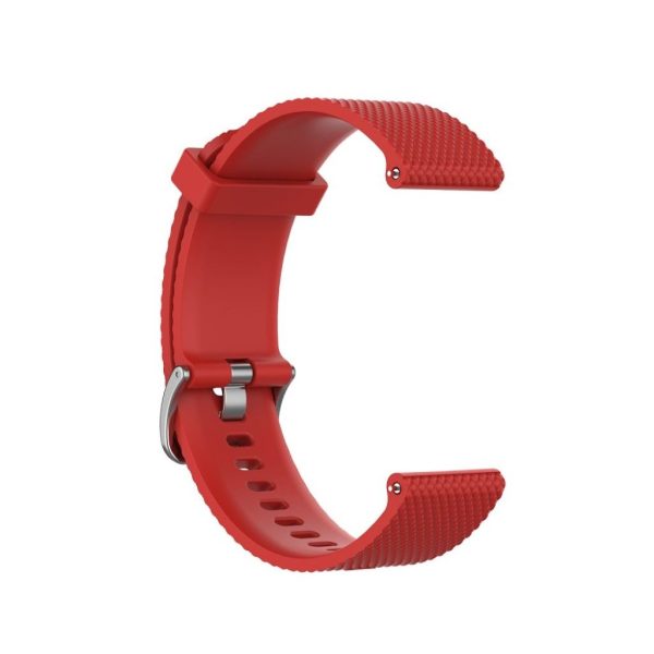 Garmin Vivoactive 4 silicone textured watch band - Red Fashion