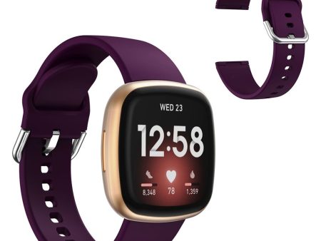 Fitbit Versa 3 simple silicone watch band - Dark Purple Sale