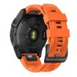 Garmin Fenix 7X silicone watch strap with buckle - Orange Fashion