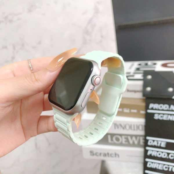 Apple Watch Series 41mm - 40mm - 38mm Silicone Watch Band - Mint Green For Cheap