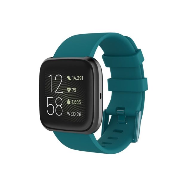 Fitbit Versa 2   Versa Lite silicone watch band - Dark Green   Size: L Supply