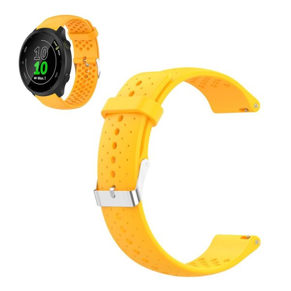 Garmin Forerunner 158   55 breathable silicone watch strap - Yellow For Cheap