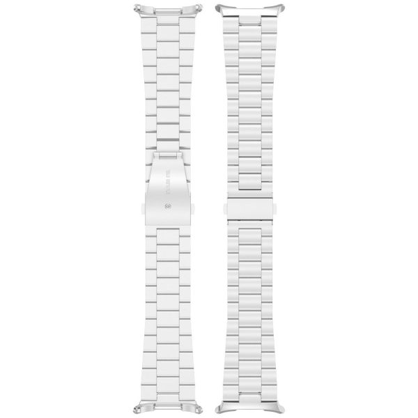 KALEBOL Samsung Galaxy Watch Ultra 47mm Metal Watch Band Three-Beads Steel Wrist Strap - Silver Cheap