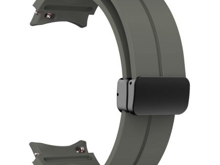 KALEBOL Samsung Galaxy Watch 20mm Silicone Watch Strap Magnetic Buckle - Space Grey For Sale