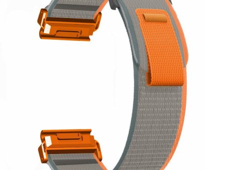 Garmin Fenix 7   Fenix 6 GPS   Fenix 5 Trail Loop Strap Nylon Watch Band - Orange   Grey+Orange Fashion