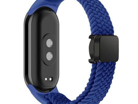 Magnetic Braided Nylon Strap Xiaomi Smart Band 8 Replacement Watch Band - Blue For Cheap