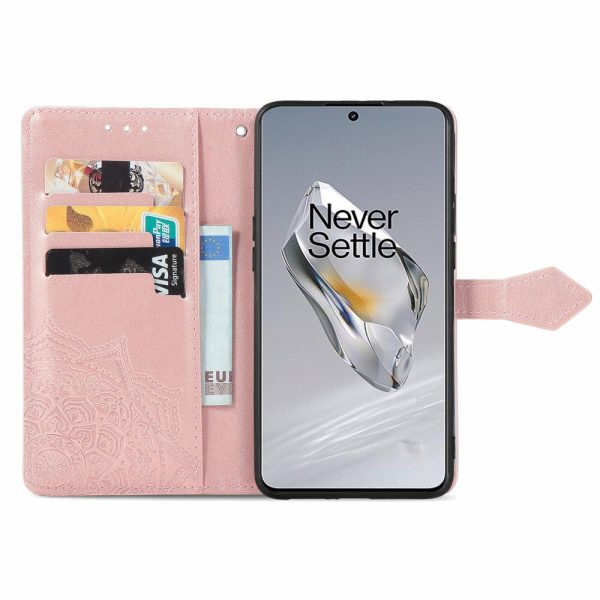 Mandala OnePlus 12 leather case - Rose Gold Cheap