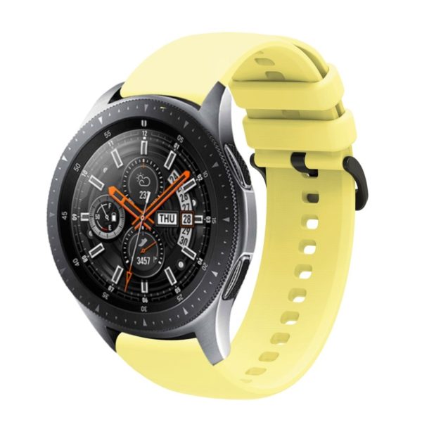 22mm Universal sporty silicone watch strap - Yellow Discount