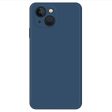 Beveled anti-drop rubberized cover for iPhone 13 Mini - Dark Blue Fashion