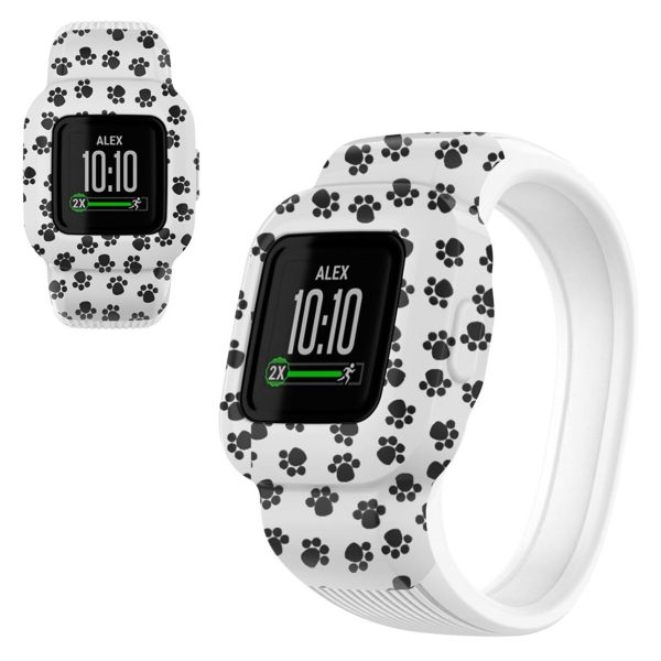 Garmin Vivofit Jr 3 pattern silicone watch strap - Paw Print   Size: S Online Sale