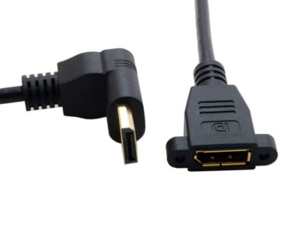 Universal DisplayPort inntak til uttak forlengelses kabel - svart Fashion