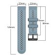 22mm Universal dual color watch strap - Sea Spray Blue   Black Sale