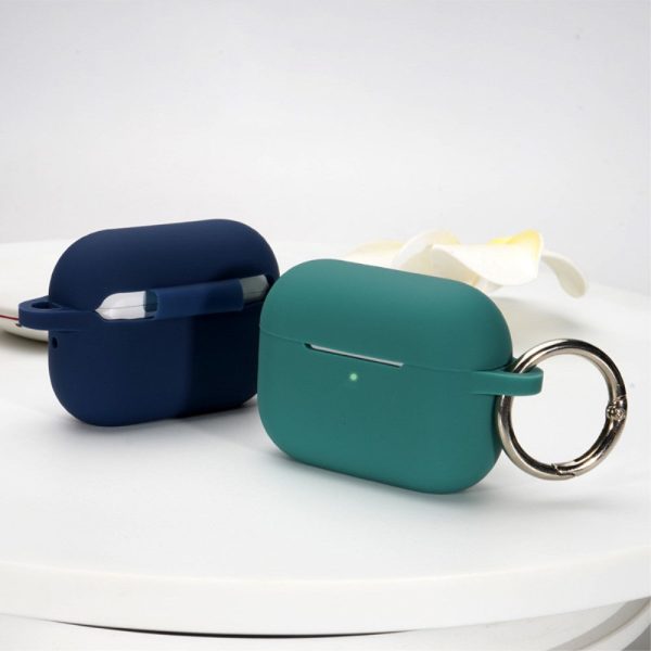 AirPods Pro 2 silicone case with ring buckle - Dark Green Online Hot Sale