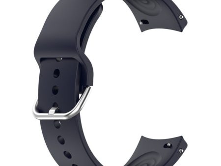 22mm Universal silicone watch strap with metal buckle - Midnight Blue For Sale