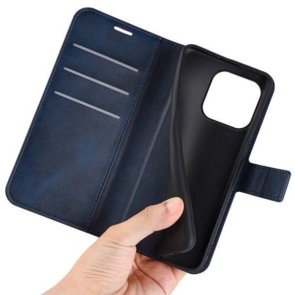 Wallet-style leather case for iPhone 15 Plus - Blue Online