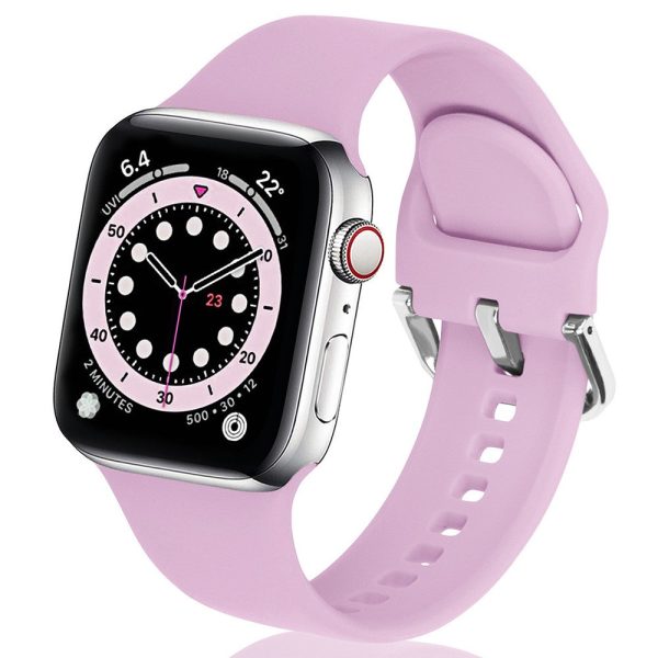 KALEBOL Apple Watch Series 41mm - 40mm - 38mm Universal Silicone Watch Strap - Light Purple Hot on Sale