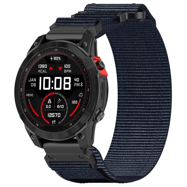 Garmin Fenix 7X   7X Pro   Instinct 2X   Quickfit 26mm Nylon Sticker Wrist Strap - Blue Supply