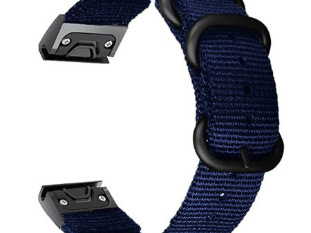 26mm nylon watch strap for Garmin watch - Blue Online