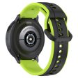 22mm Universal dual color silicone strap - Black   Lime For Sale